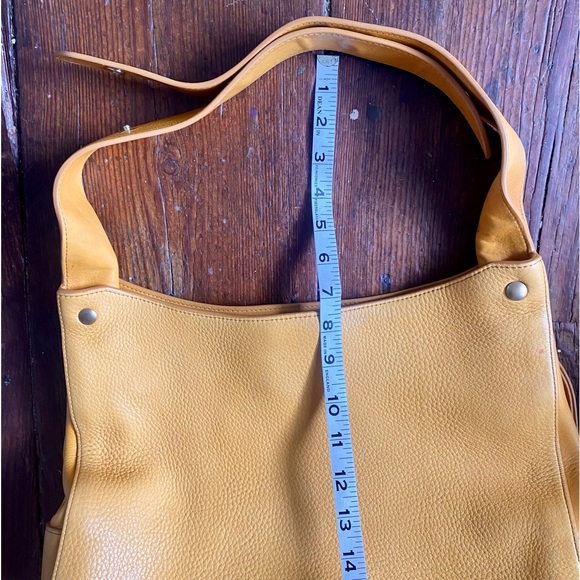 SHINOLA Yellow Pebbled Leather Tote Bag - Picture 14 of 16